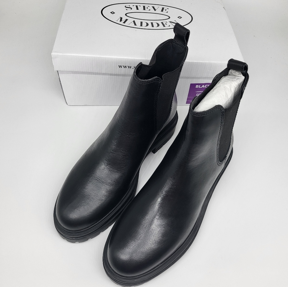 NEW Steve Madden Women's Leather Chelsea Boot - Picture 10 of 10